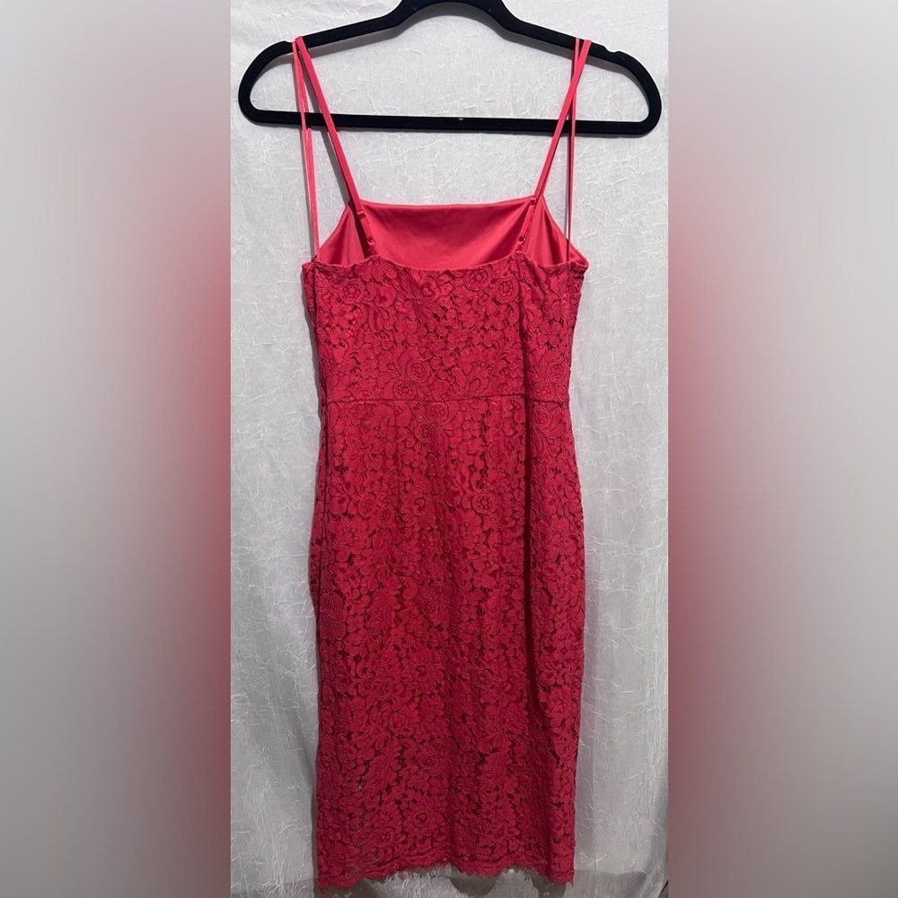EXPRESS pink lace dress, slit on side - Picture 3 of 7